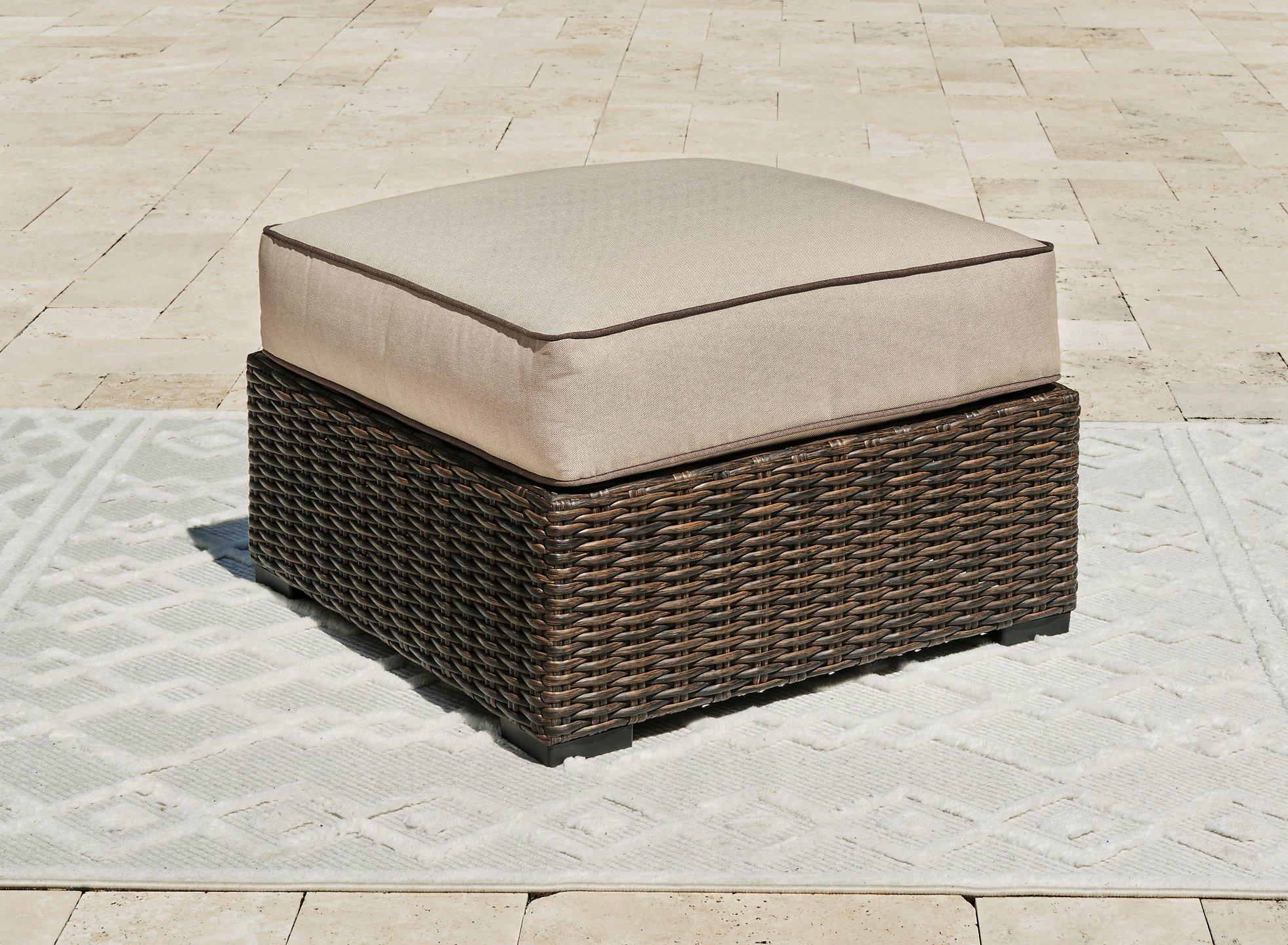 Coastline Bay Outdoor Ottoman with Cushion - Furniture & Design Outlet (Kalamazoo,MI)