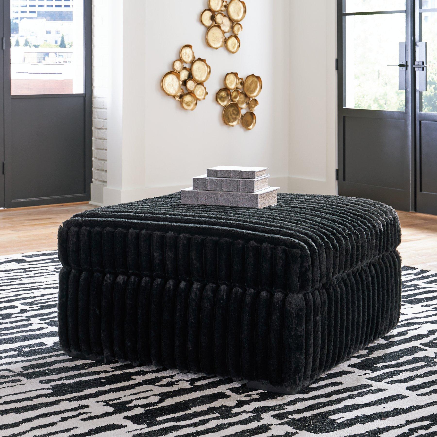 Midnight-Madness Oversized Accent Ottoman - Furniture & Design Outlet (Kalamazoo,MI)