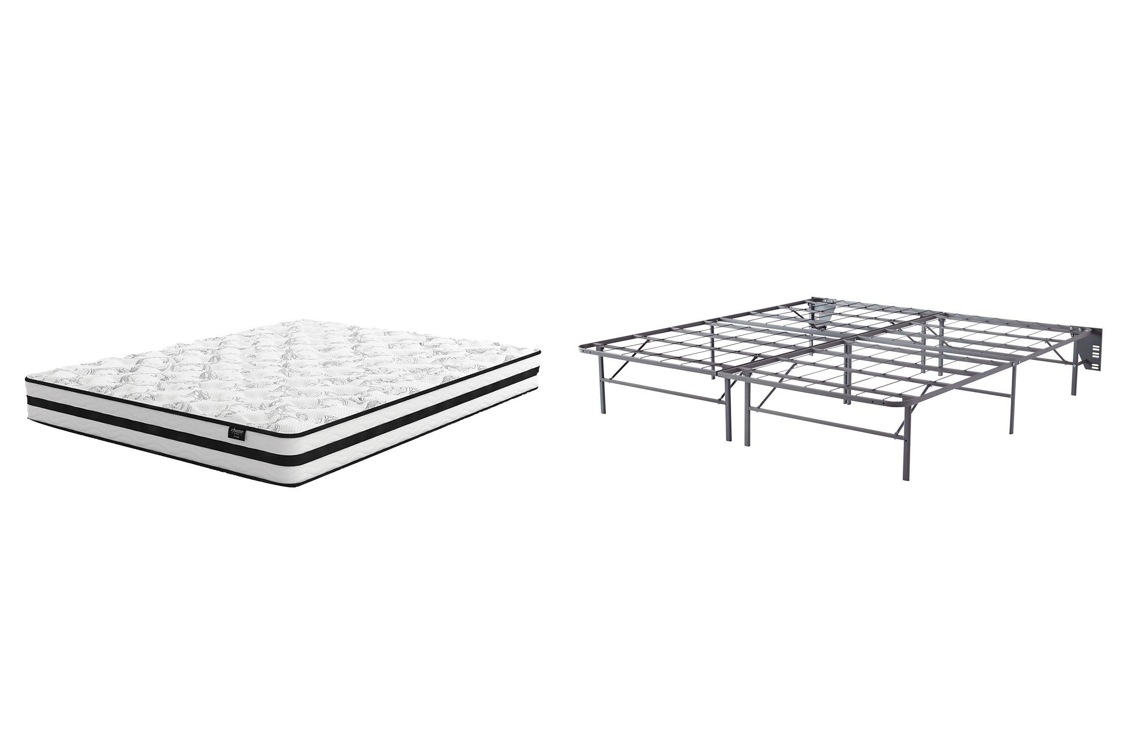 8 Inch Chime Innerspring Mattress Set - Furniture & Design Outlet (Kalamazoo,MI)