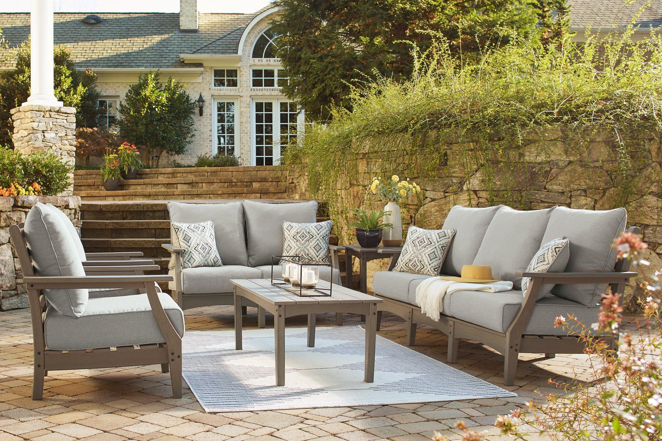 Visola Outdoor Sofa and Loveseat Set - Furniture & Design Outlet (Kalamazoo,MI)