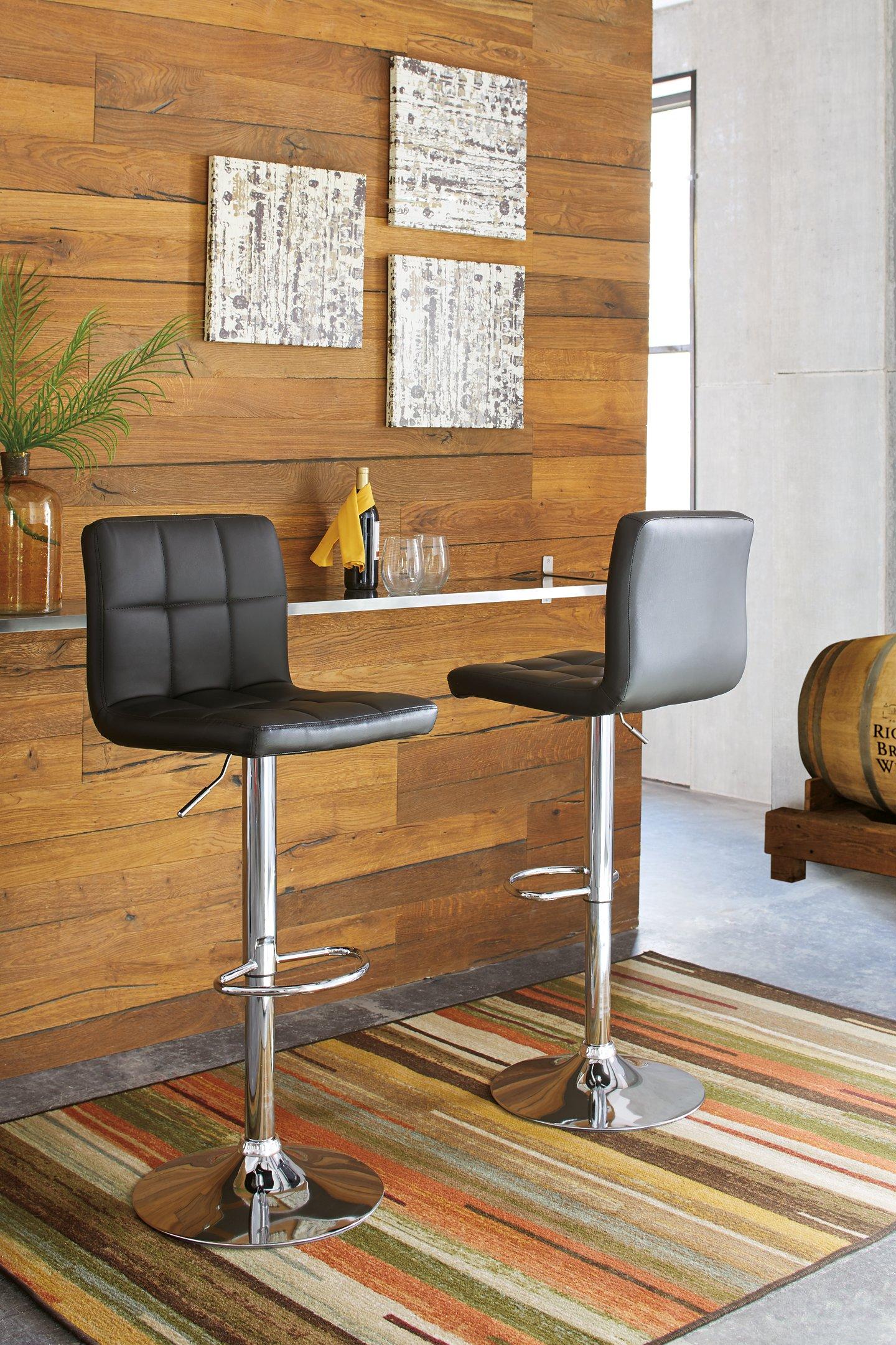 Bellatier Adjustable Height Bar Stool - Furniture & Design Outlet (Kalamazoo,MI)