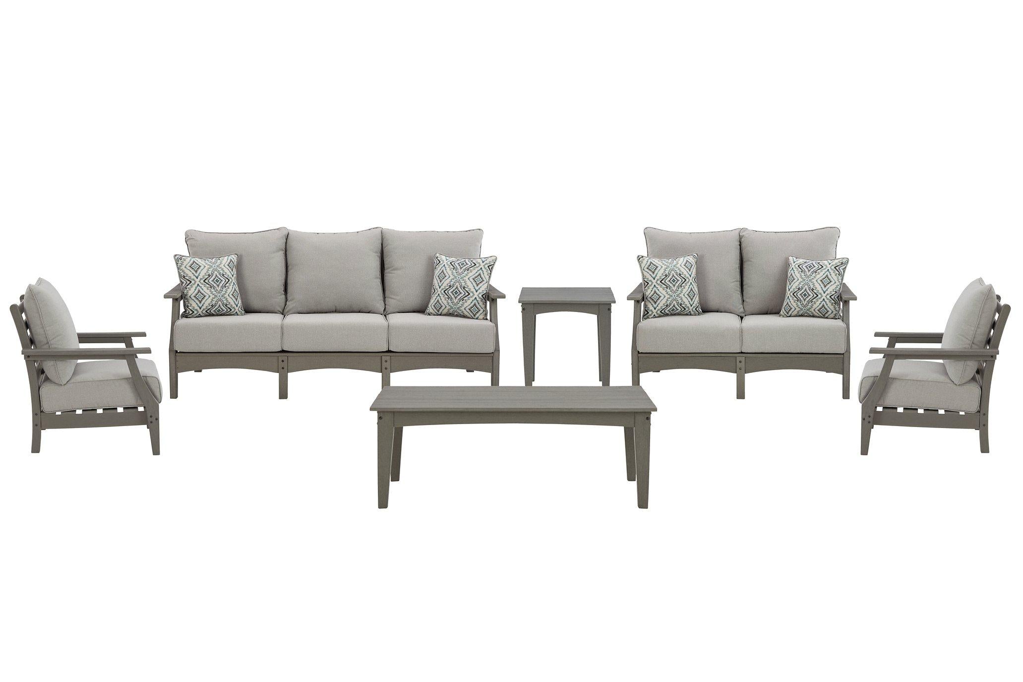 Visola Outdoor Sofa and Loveseat Set - Furniture & Design Outlet (Kalamazoo,MI)