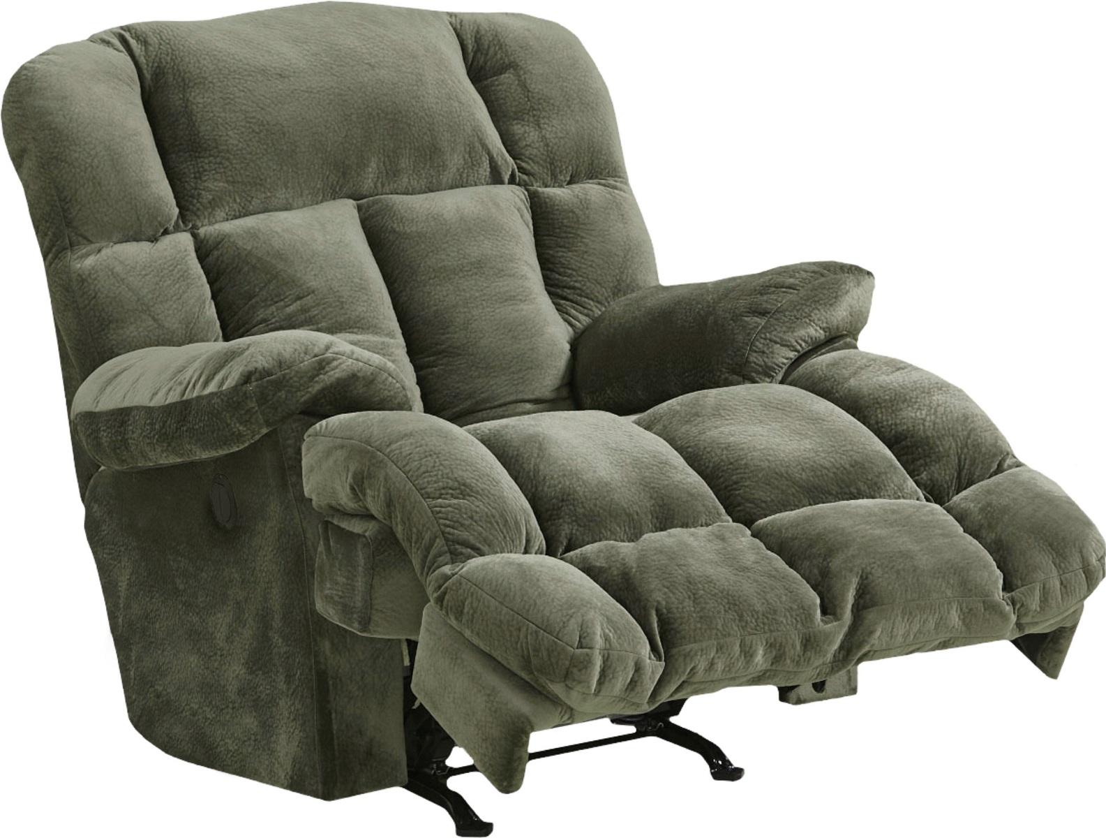 Catnapper Cloud 12 Power Chaise Lay Flat Recliner in Sage - Furniture & Design Outlet (Kalamazoo,MI)