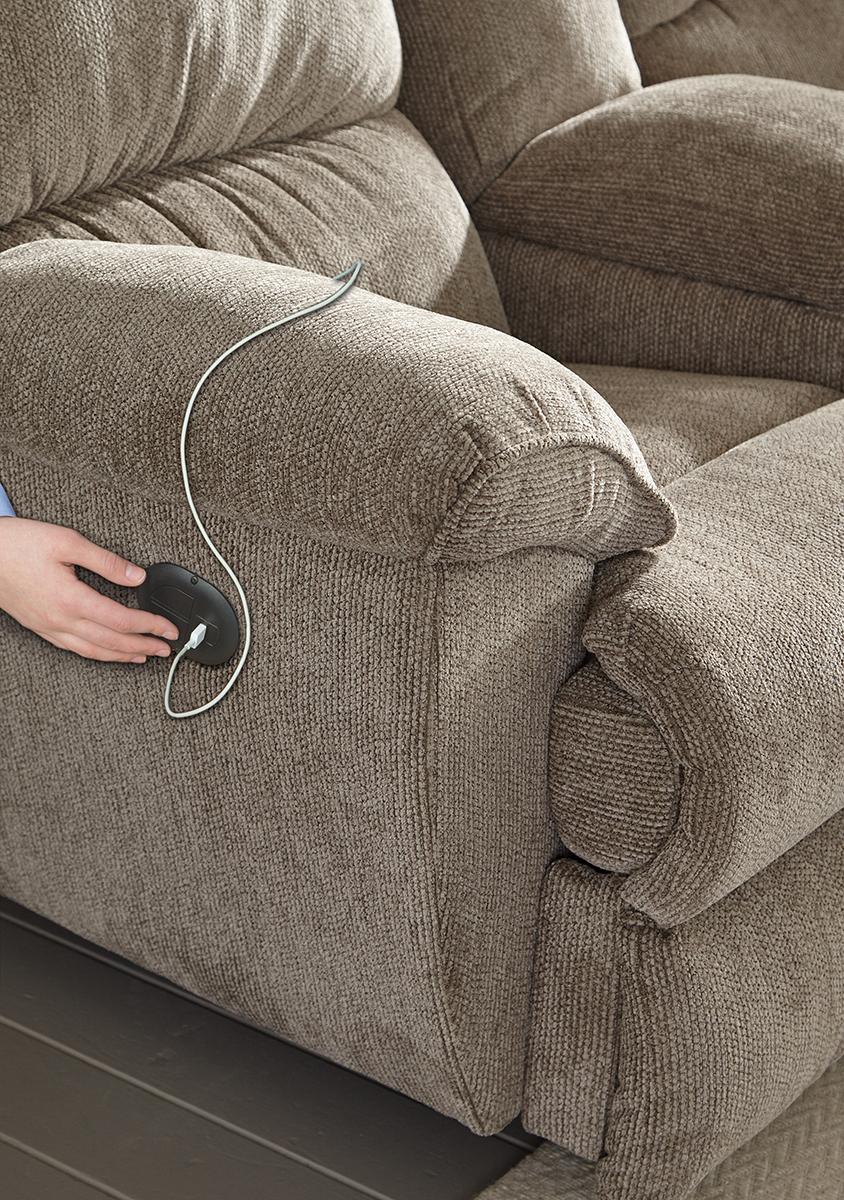 Catnapper Elliott 2pc Power Lay Flat Reclining Sectional in Pewter - Furniture & Design Outlet (Kalamazoo,MI)
