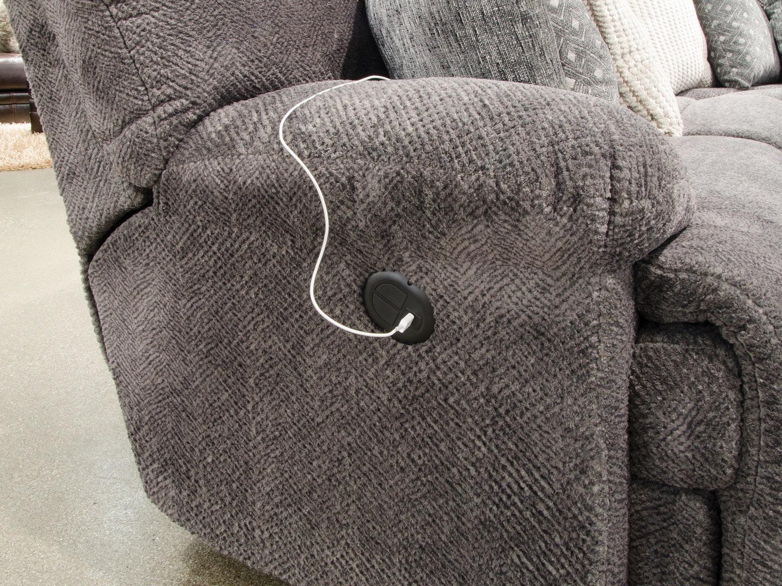 Catnapper Furniture Burbank Power Lay Flat Left Side Facing Recliner in Smoke image