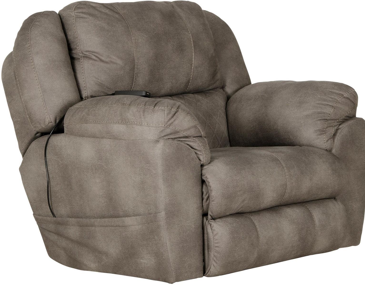 Catnapper Furniture Flynn Power Headrest w/ Lumbar Power Lay Flat Recliner in Fig - Furniture & Design Outlet (Kalamazoo,MI)