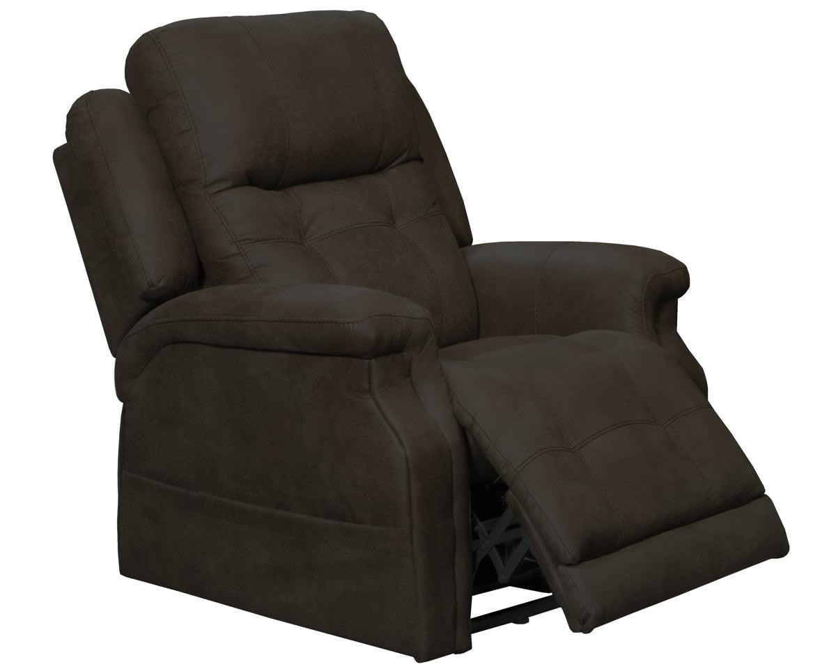 Catnapper Furniture Haywood Power Headrest Power Lift Lay Flat Recliner w/ Heat & Massage in Chocolate - Furniture & Design Outlet (Kalamazoo,MI)