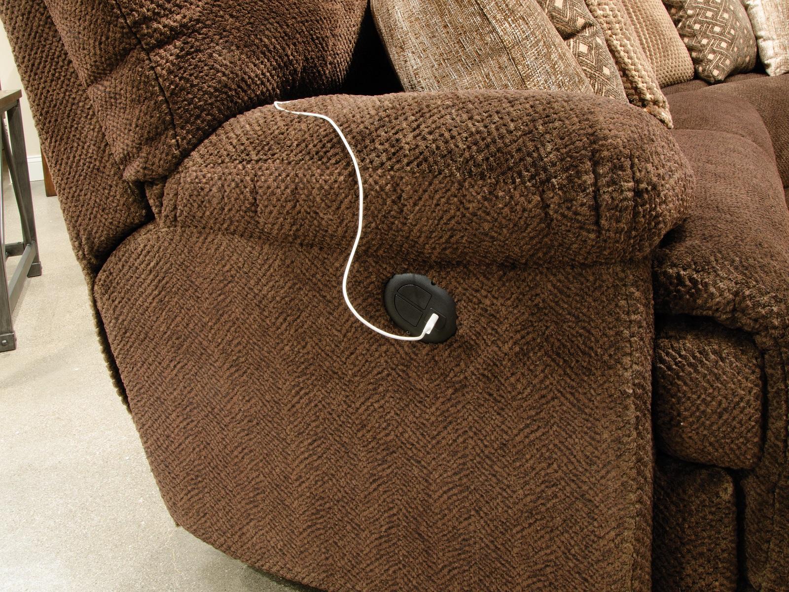 Catnapper Furniture Burbank Power Lay Flat Right Side Facing Recliner in Chocolate