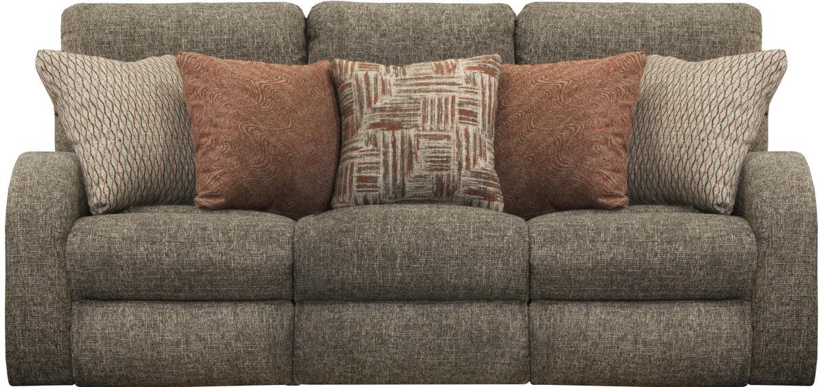 Catnapper Furniture Liam Power Headrest Power Lay Flat Reclining Sofa in Coal/Sunset - Furniture & Design Outlet (Kalamazoo,MI)