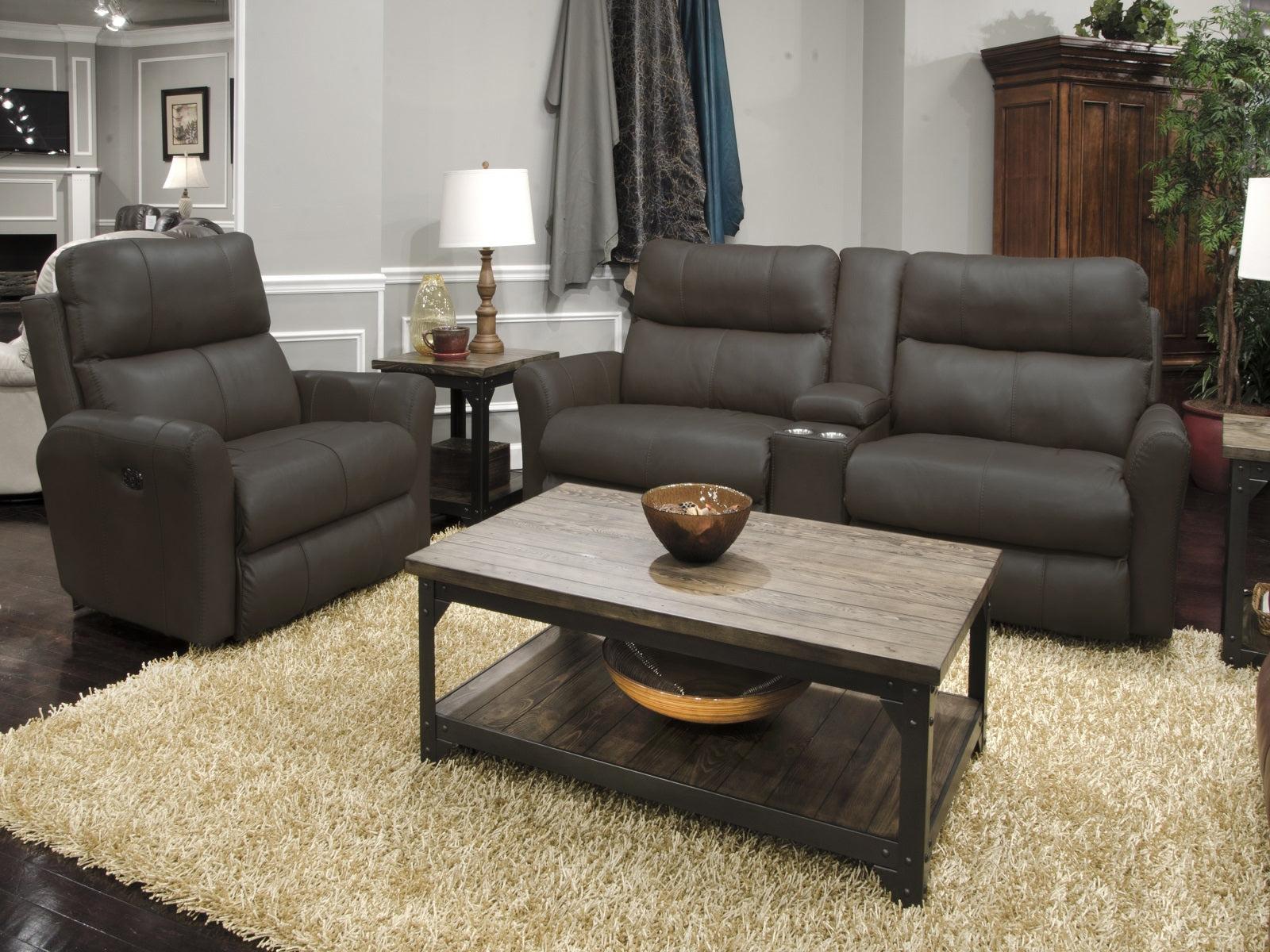Catnapper Furniture Mara Voice Power Headrest with Lumbar Power Lay Flat Recliner in Coffee - Furniture & Design Outlet (Kalamazoo,MI)