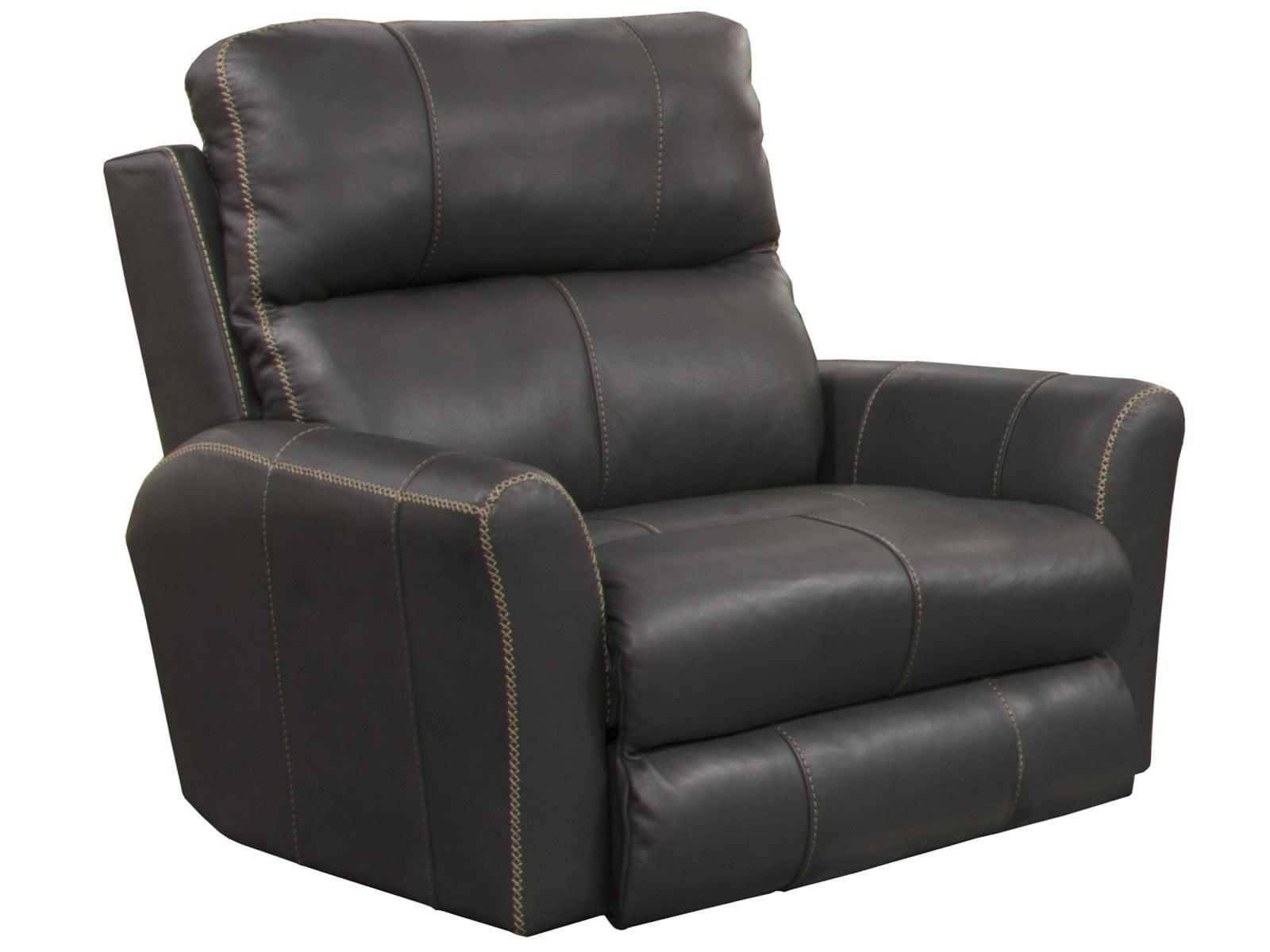 Catnapper Furniture Mara Voice Power Headrest with Lumbar Power Lay Flat Recliner in Anthracite - Furniture & Design Outlet (Kalamazoo,MI)