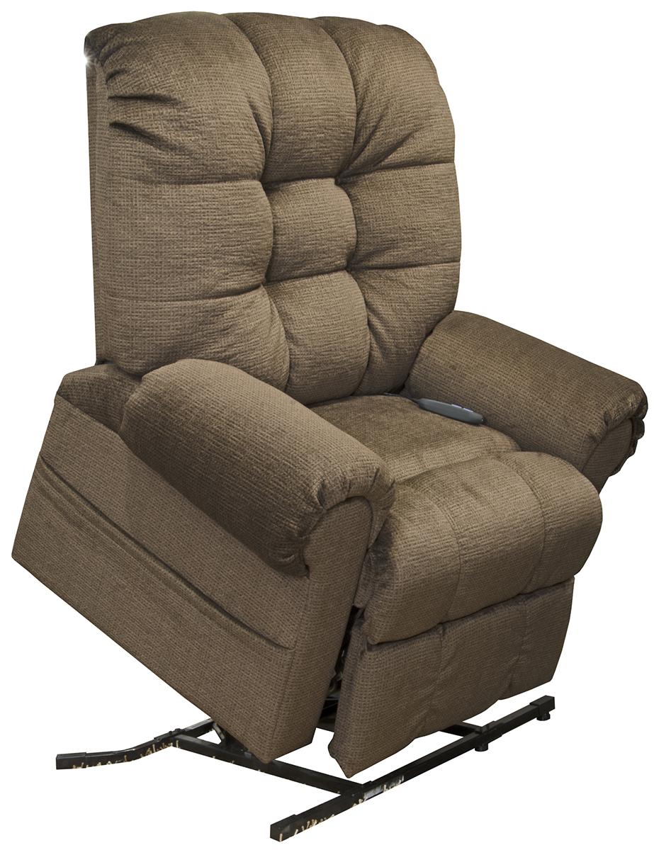 Catnapper Furniture Omni Power Lift Chaise Recliner in Truffle - Furniture & Design Outlet (Kalamazoo,MI)