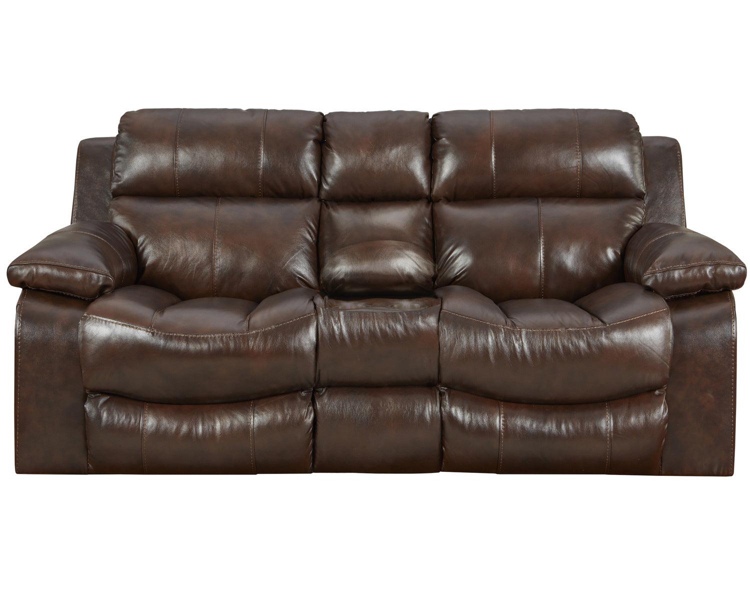 Catnapper Furniture Positano Power Reclining Console Loveseat w/Storage & Cupholders in Cocoa - Furniture & Design Outlet (Kalamazoo,MI)