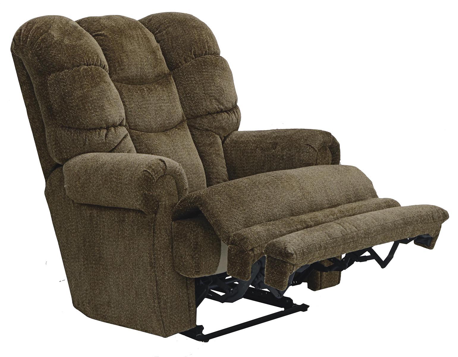 Catnapper Malone Lay Flat Recliner with Extended Ottoman in Truffle - Furniture & Design Outlet (Kalamazoo,MI)