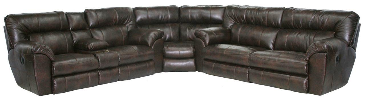 Catnapper Nolan 3-Piece Power Recline Sectional in Godiva