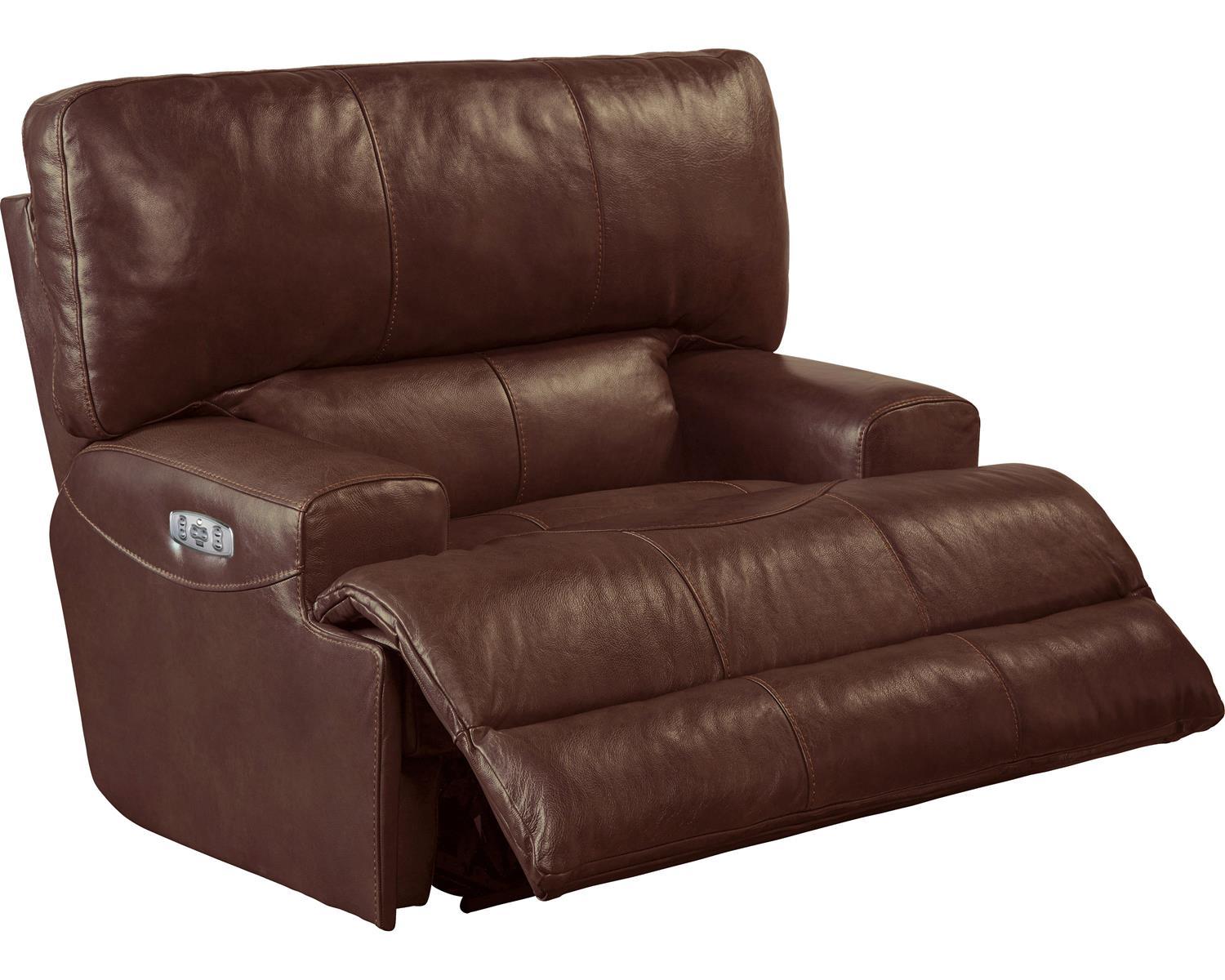 Catnapper Wembley Power Headrest w/ Lumbar Lay Flat Recliner in Walnut 764580-7 - Furniture & Design Outlet (Kalamazoo,MI)