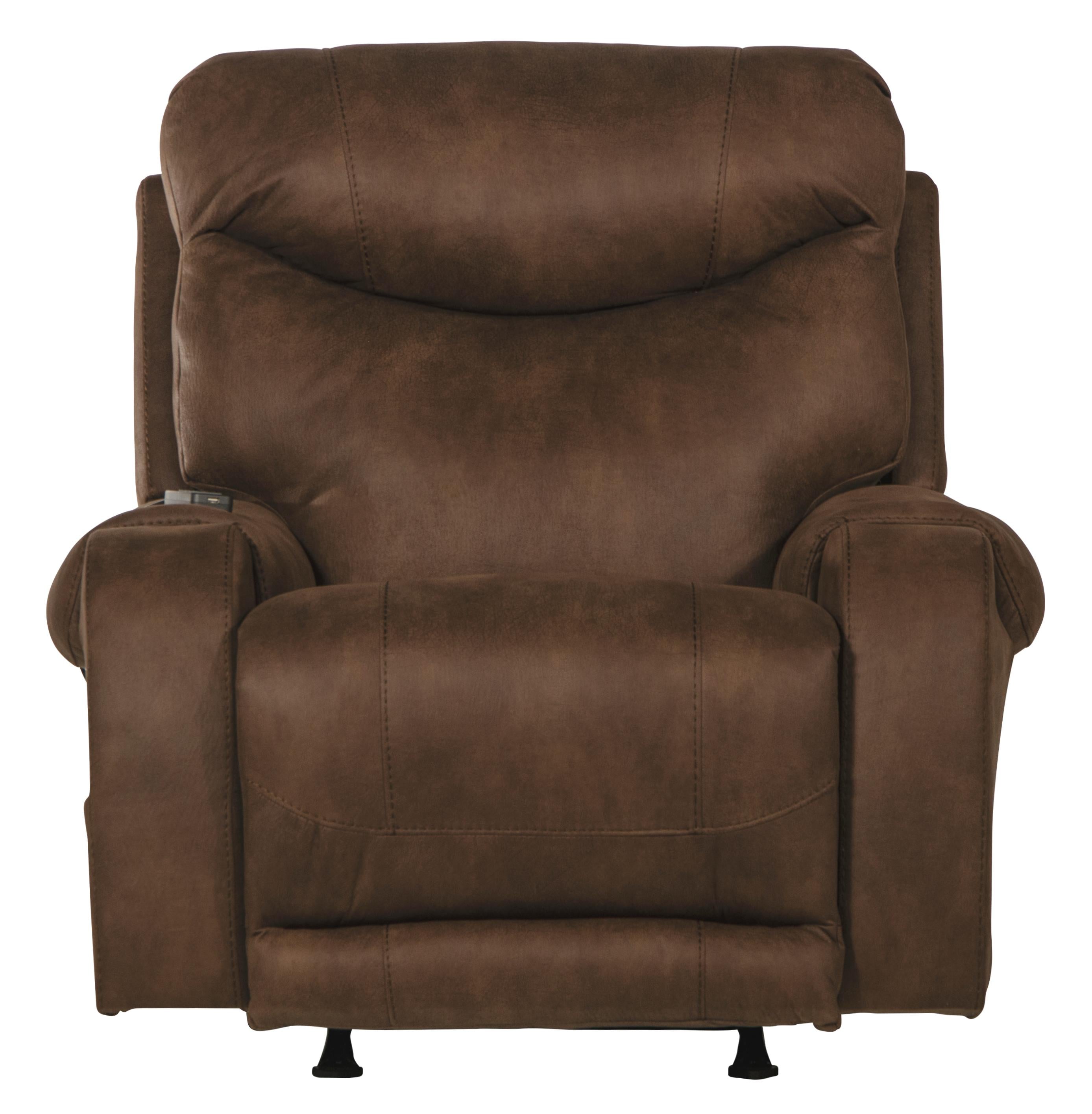 Recharger Power Rocker Recliner with Power Adjustable Headrest & Lumbar and CR3 Heat & Massage - Furniture & Design Outlet (Kalamazoo,MI)