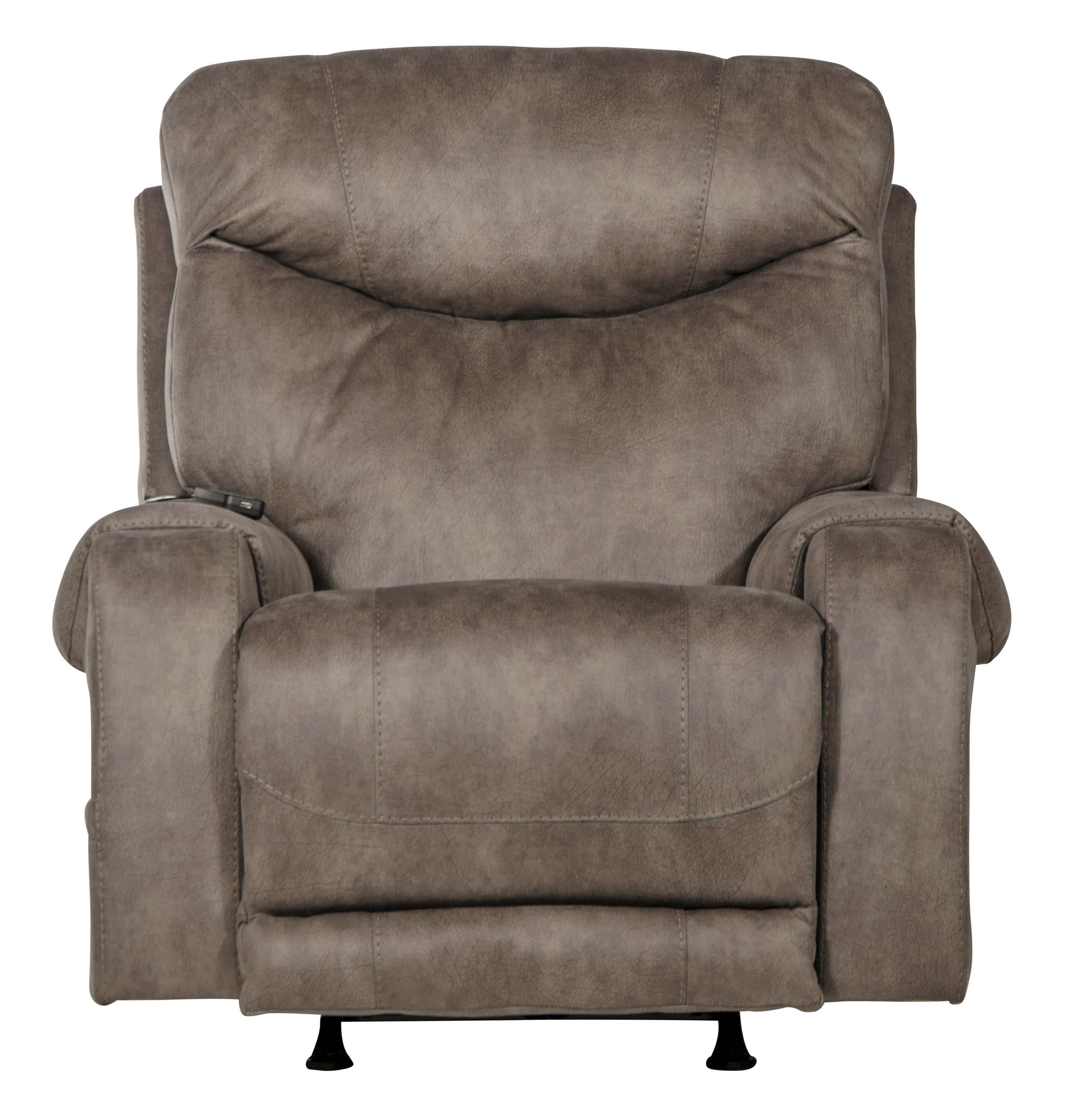 Recharger Power Rocker Recliner with Power Adjustable Headrest & Lumbar and CR3 Heat & Massage - Furniture & Design Outlet (Kalamazoo,MI)
