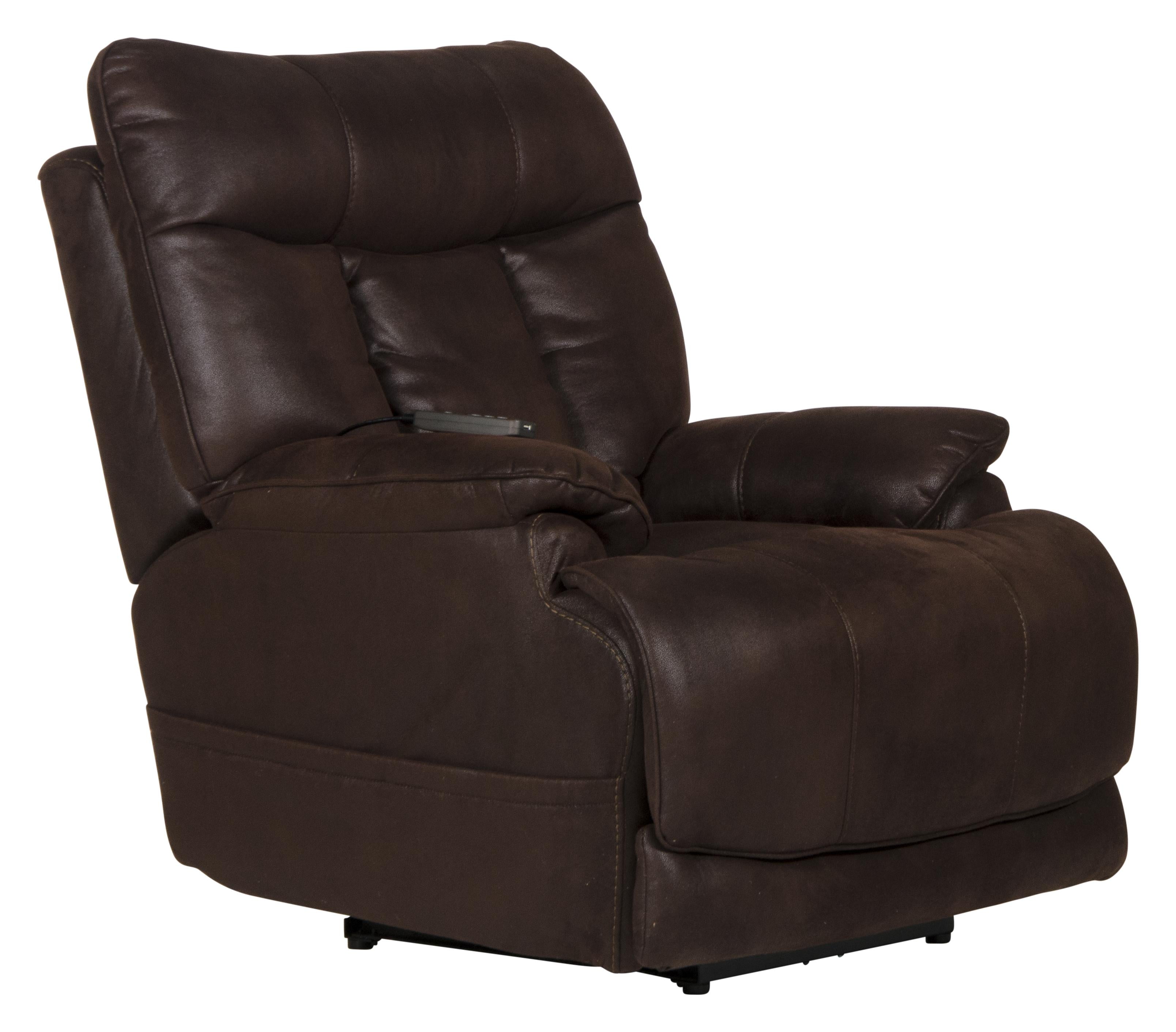 Anders Power Lay Flat Recliner with Power Headrest, Power Lumbar, Heat & Massage and Extension Footrest - Furniture & Design Outlet (Kalamazoo,MI)
