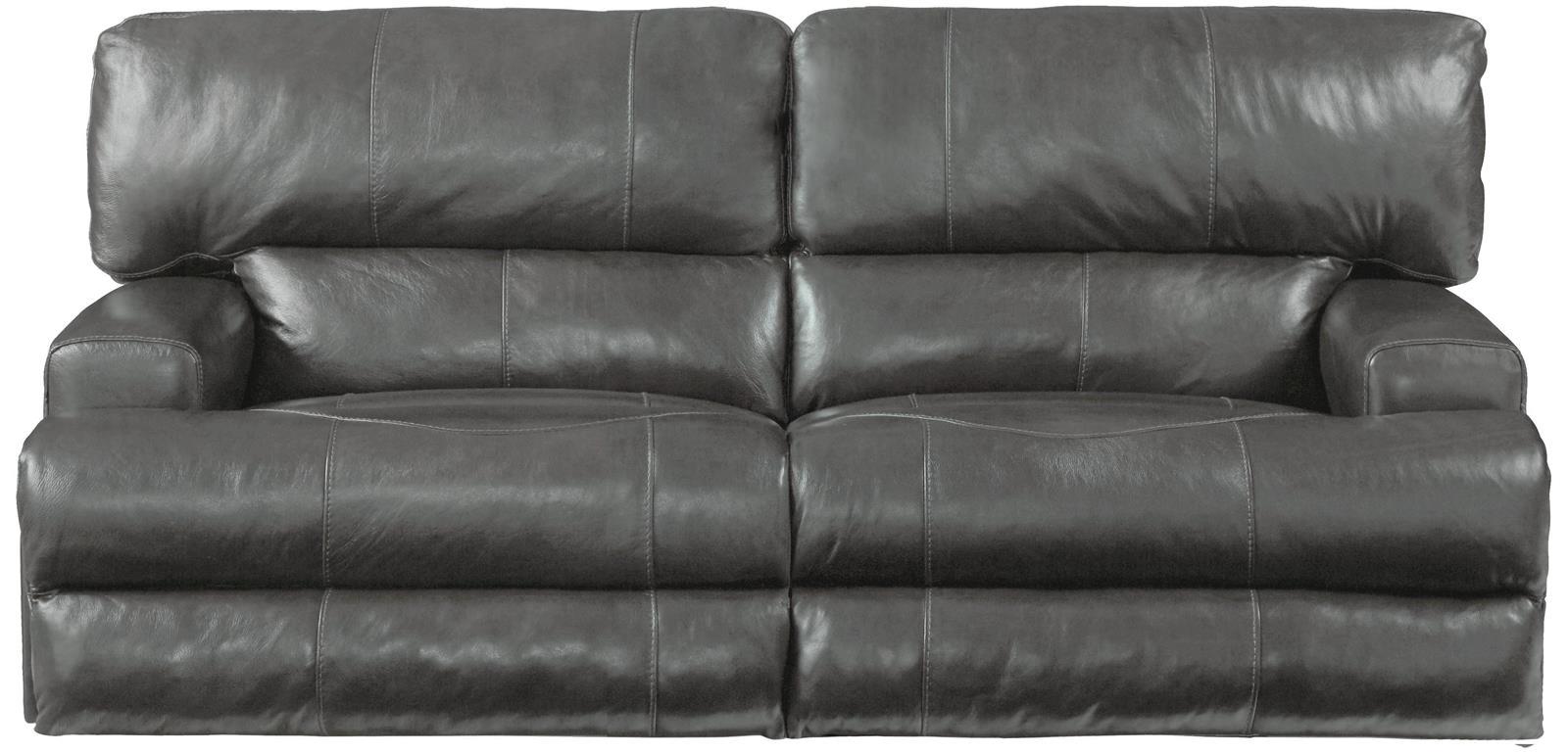 Catnapper Wembley Power Headrest w/ Lumbar Lay Flat Reclining Sofa in Steel - Furniture & Design Outlet (Kalamazoo,MI)