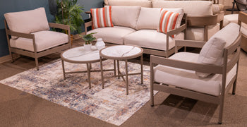 Bluff Trail Outdoor Love/Chairs/Tables Set (Set of 5) - Furniture & Design Outlet (Kalamazoo,MI)