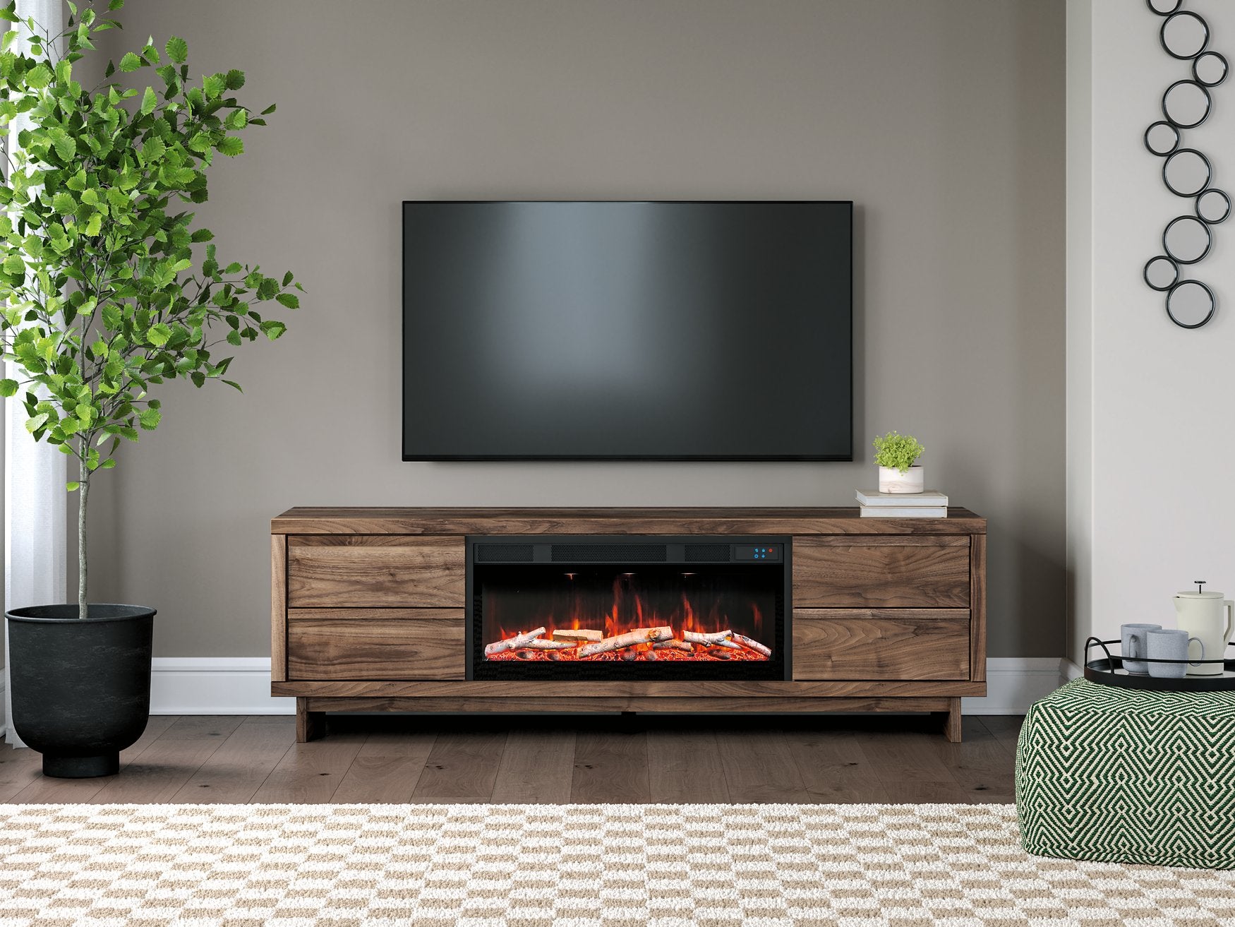 Zadilyn 72" TV Stand with Electric Fireplace - Furniture & Design Outlet (Kalamazoo,MI)