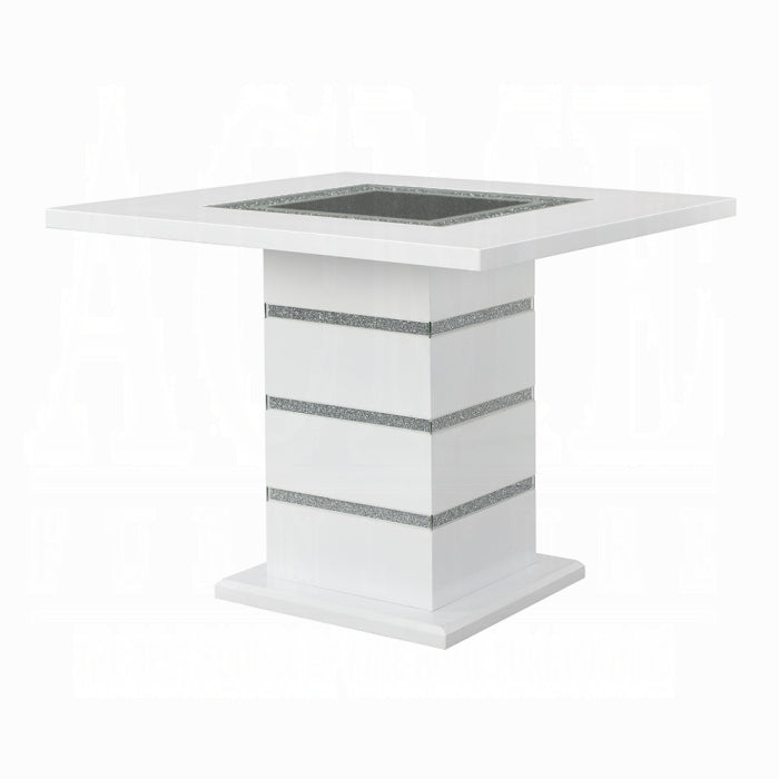 Elizaveta Counter Height Table With Pedestal Base - Furniture & Design Outlet (Kalamazoo,MI)