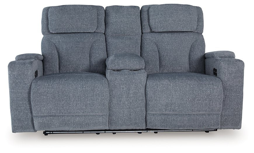Studio Cave Power Reclining Loveseat with Console - Furniture & Design Outlet (Kalamazoo,MI)