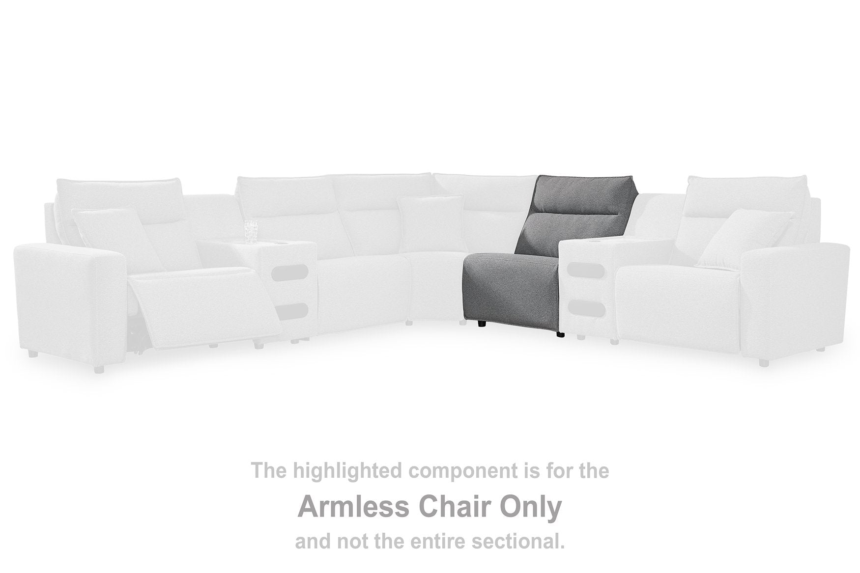 ModMax II Reclining Sectional with Chaise and Audio Console - Furniture & Design Outlet (Kalamazoo,MI)