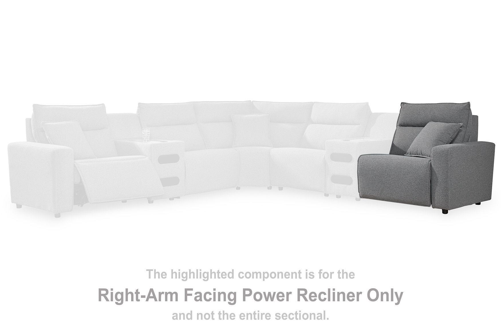 ModMax II Reclining Sectional with Chaise and Audio Console - Furniture & Design Outlet (Kalamazoo,MI)