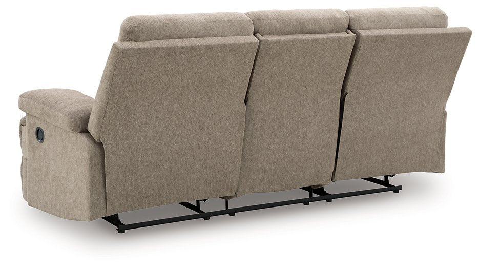 Side-Swipe Reclining Sofa with Drop Down Table - Furniture & Design Outlet (Kalamazoo,MI)