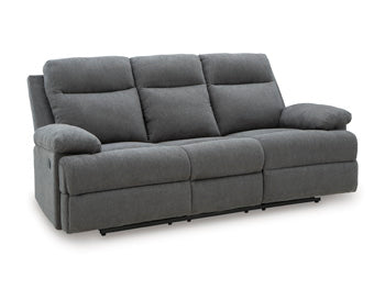 Side-Swipe Reclining Sofa with Drop Down Table - Furniture & Design Outlet (Kalamazoo,MI)