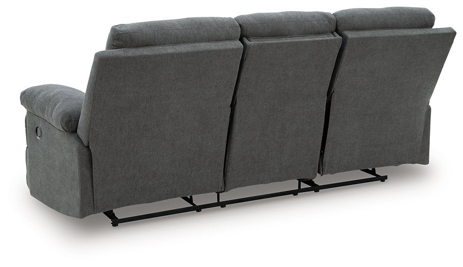 Side-Swipe Reclining Sofa with Drop Down Table - Furniture & Design Outlet (Kalamazoo,MI)