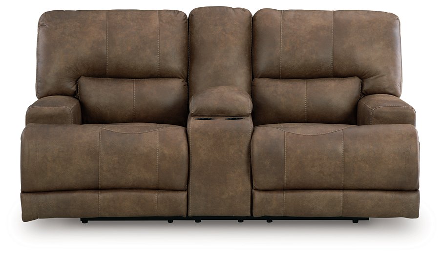 Beckley Place Power Reclining Loveseat with Console - Furniture & Design Outlet (Kalamazoo,MI)