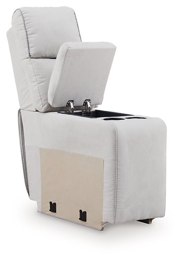 Social Pointe Reclining Sectional with Storage Console - Furniture & Design Outlet (Kalamazoo,MI)