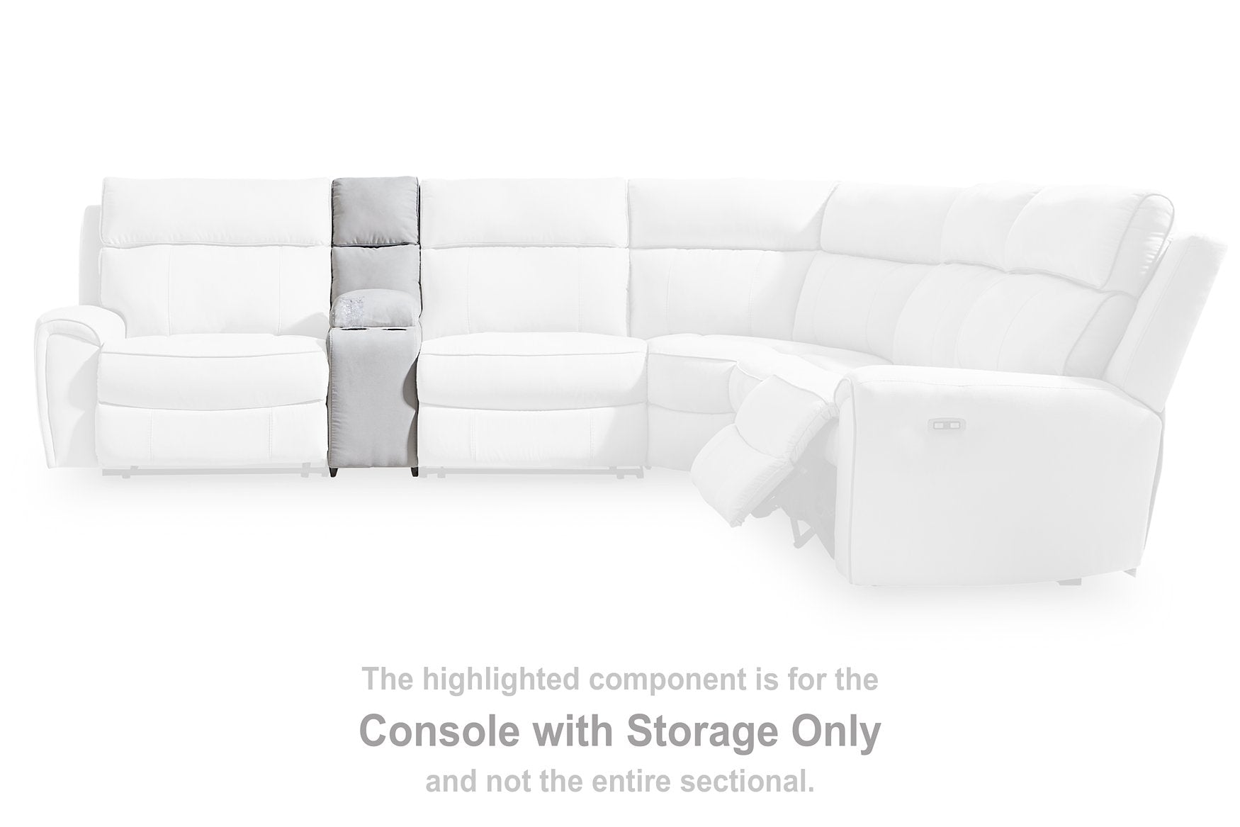 Social Pointe Reclining Sectional with Storage Console - Furniture & Design Outlet (Kalamazoo,MI)