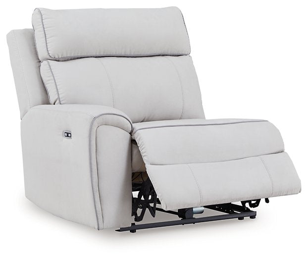 Social Pointe Reclining Sectional with Storage Console - Furniture & Design Outlet (Kalamazoo,MI)
