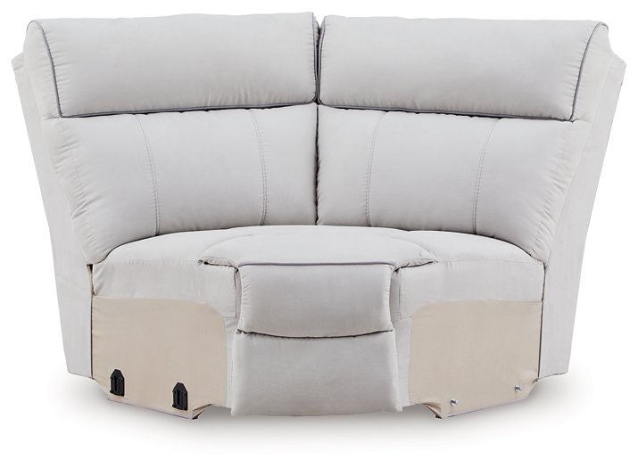 Social Pointe Reclining Sectional with Storage Console - Furniture & Design Outlet (Kalamazoo,MI)