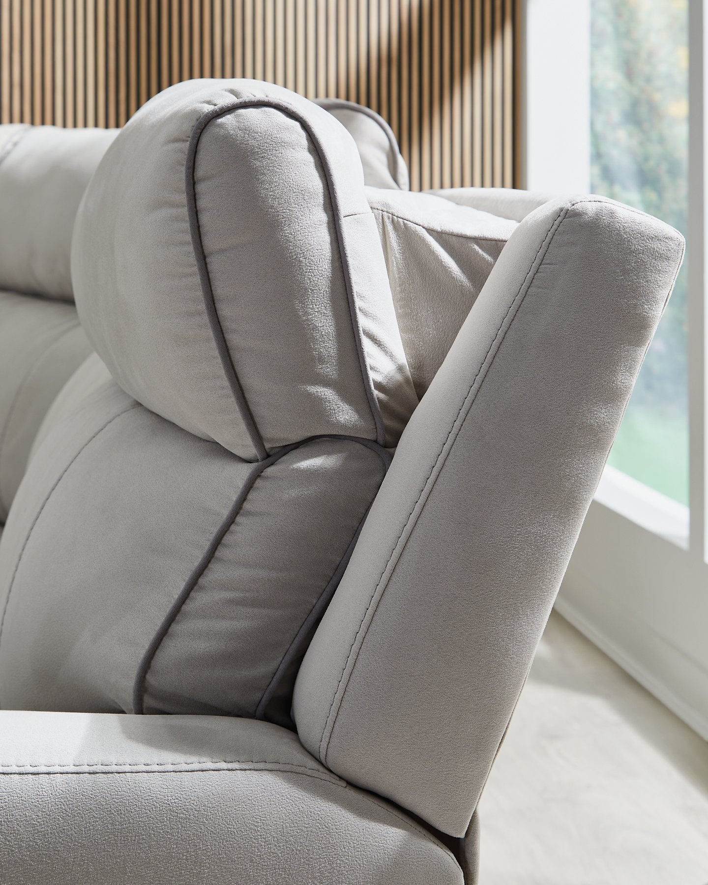 Social Pointe Reclining Sectional with Storage Console - Furniture & Design Outlet (Kalamazoo,MI)