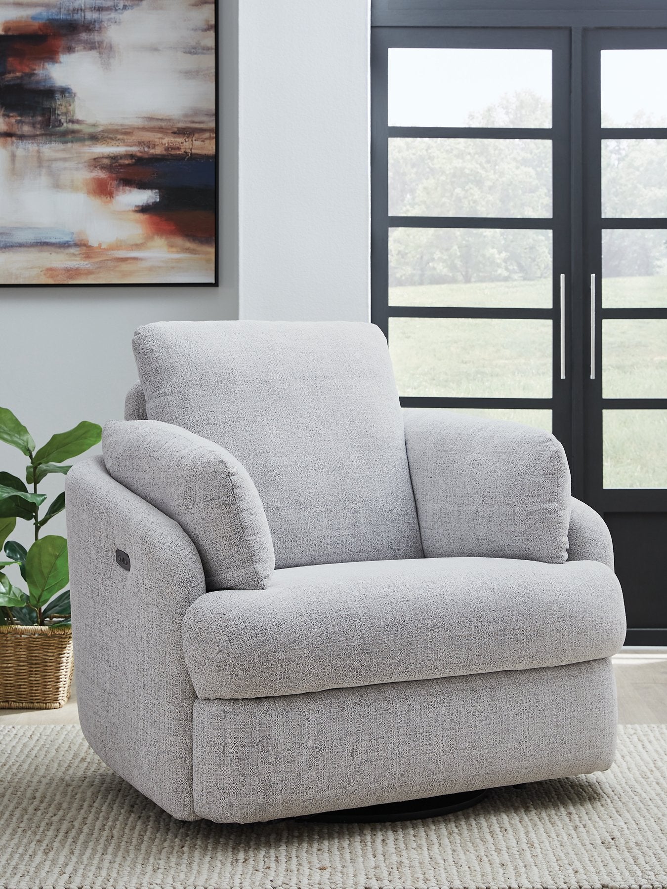 Alainmont Next-Gen Nuvella Swivel Power Recliner - Furniture & Design Outlet (Kalamazoo,MI)