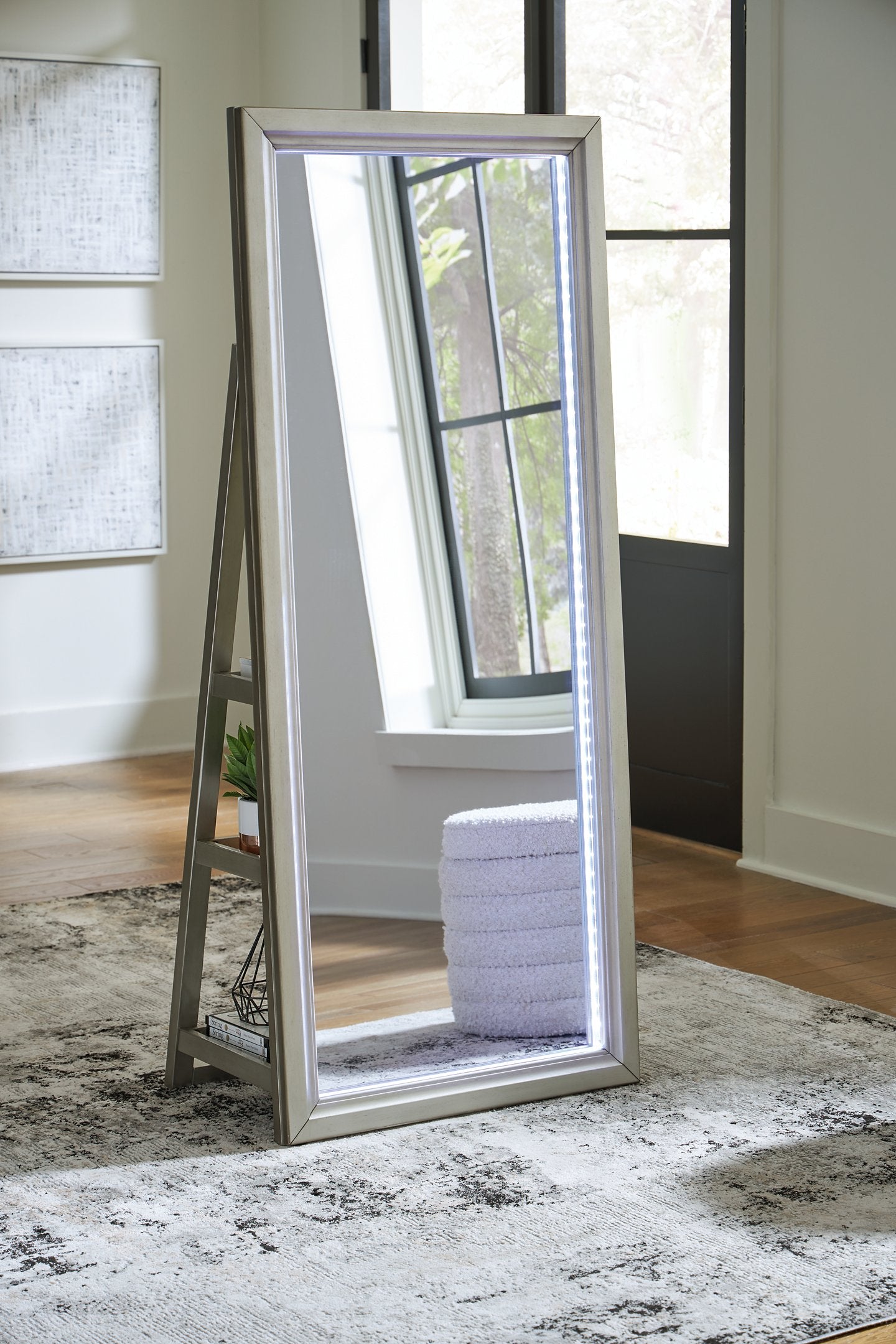 Evesen Floor Standing Mirror/Storage - Furniture & Design Outlet (Kalamazoo,MI)
