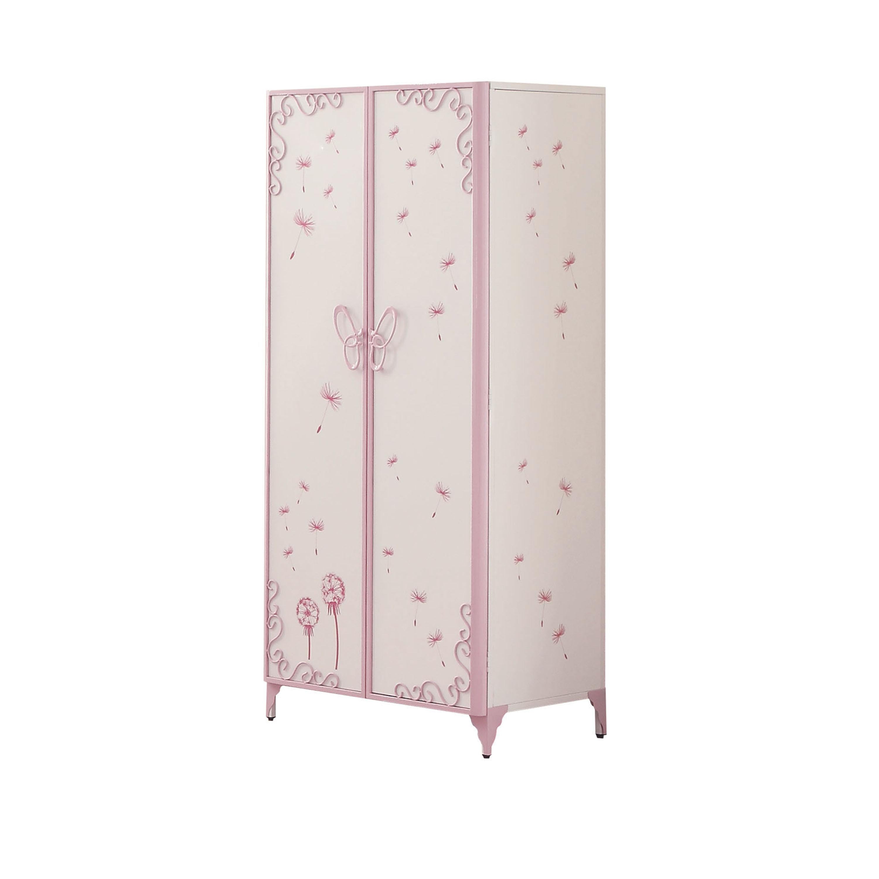 Priya II White & Light Purple Armoire image