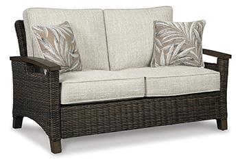 Paradise Trail Outdoor Loveseat, Lounge Chairs and Fire Pit Table - Furniture & Design Outlet (Kalamazoo,MI)
