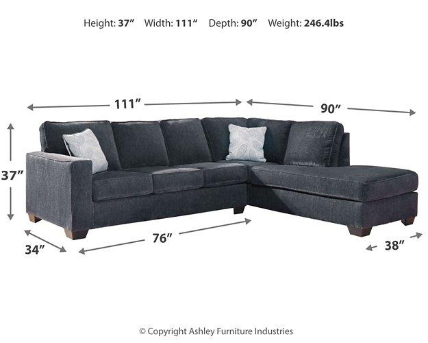Altari 2-Piece Sleeper Sectional with Chaise - Furniture & Design Outlet (Kalamazoo,MI)