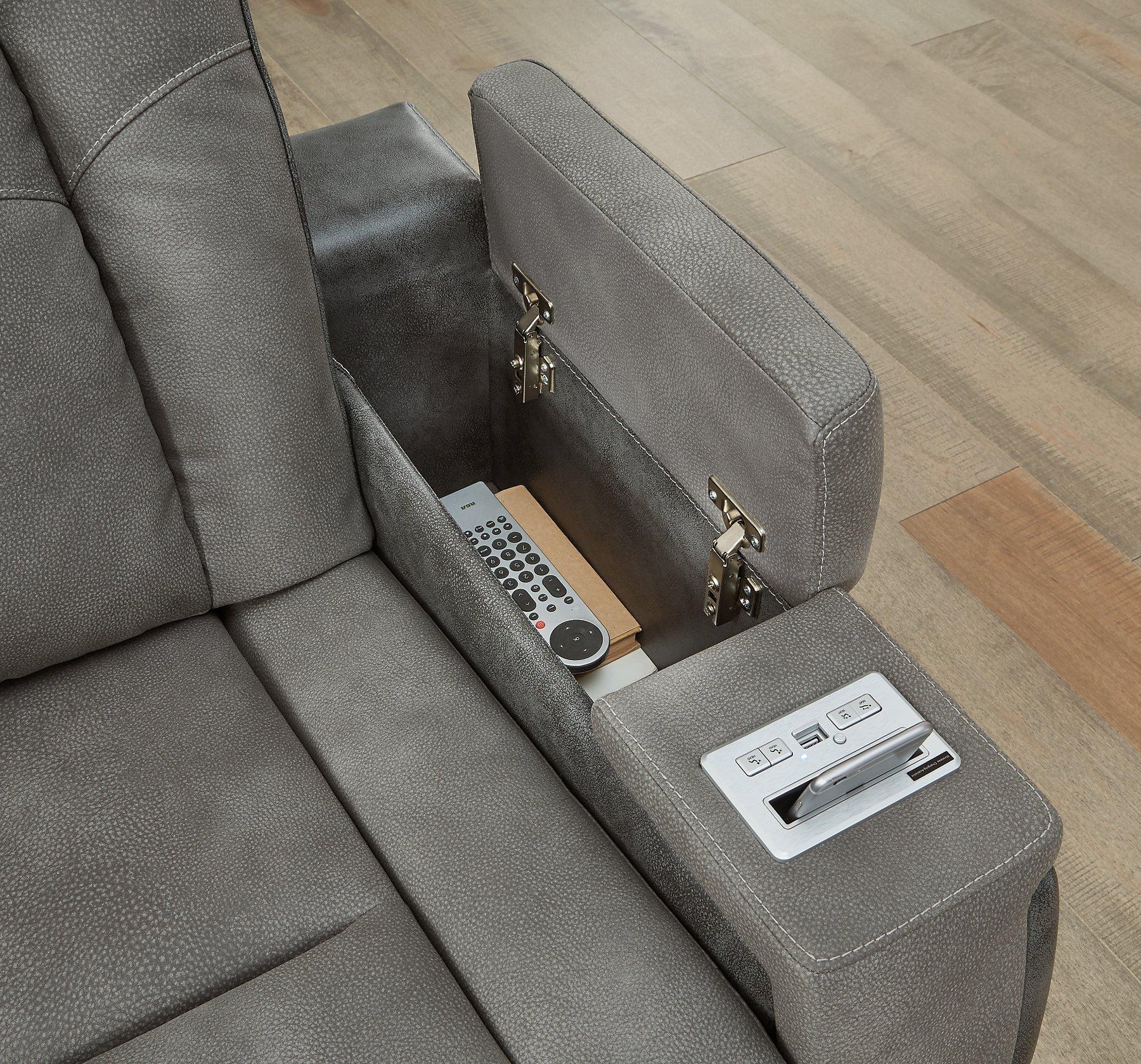 Next-Gen DuraPella Power Reclining Loveseat with Console - Furniture & Design Outlet (Kalamazoo,MI)