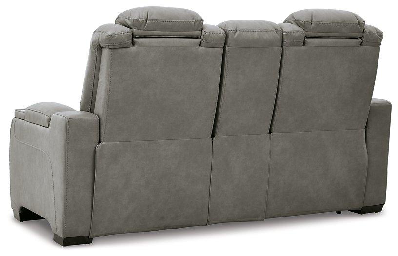 The Man-Den Power Reclining Loveseat with Console - Furniture & Design Outlet (Kalamazoo,MI)