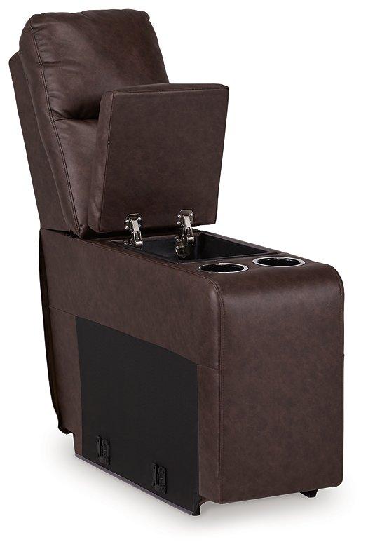 Punch Up Power Reclining Sectional Loveseat with Console - Furniture & Design Outlet (Kalamazoo,MI)
