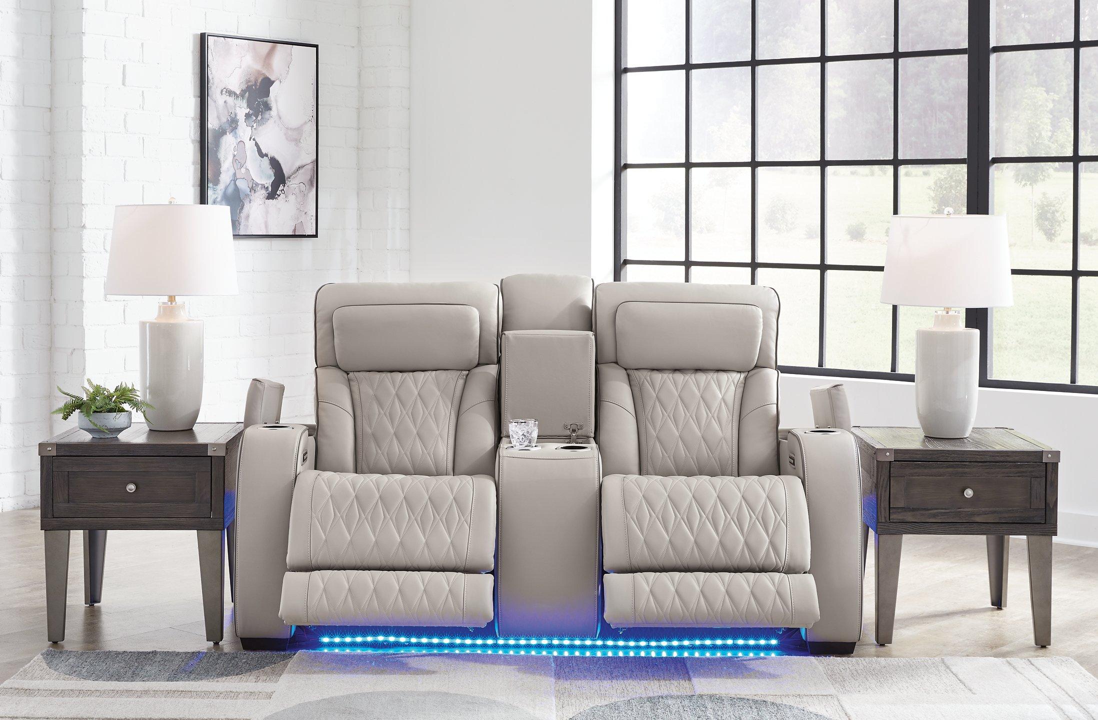 Boyington Power Reclining Loveseat with Console - Furniture & Design Outlet (Kalamazoo,MI)