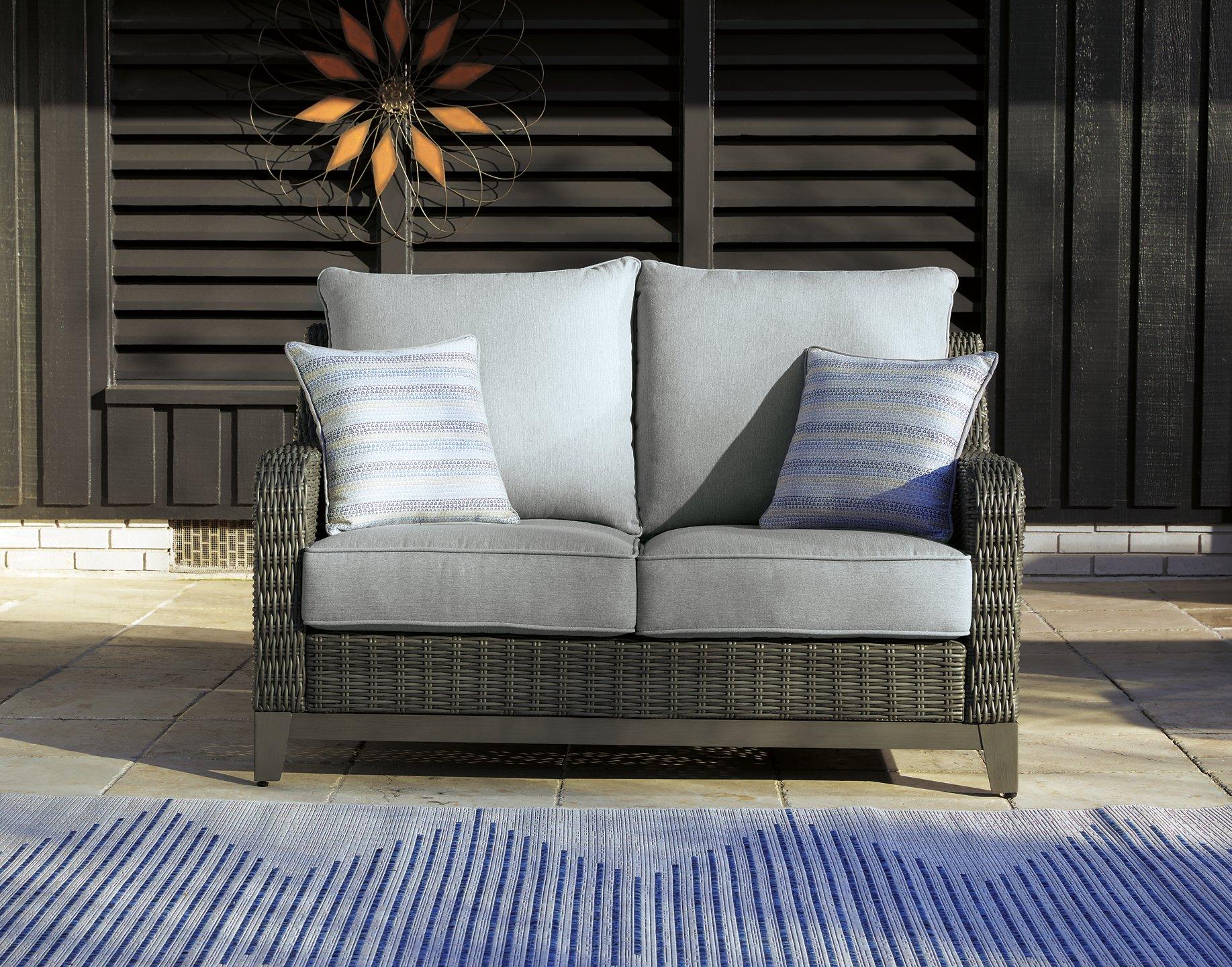 Elite Park Outdoor Loveseat with Cushion - Furniture & Design Outlet (Kalamazoo,MI)