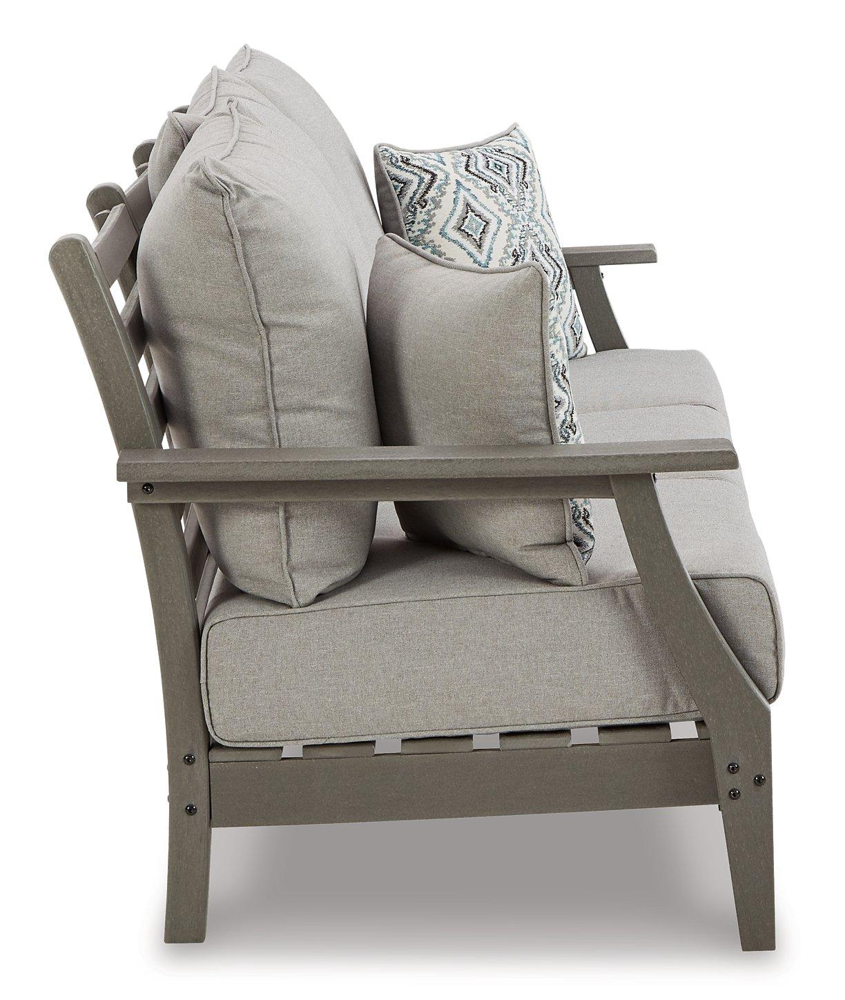 Visola Outdoor Sofa and Loveseat with Coffee Table - Furniture & Design Outlet (Kalamazoo,MI)